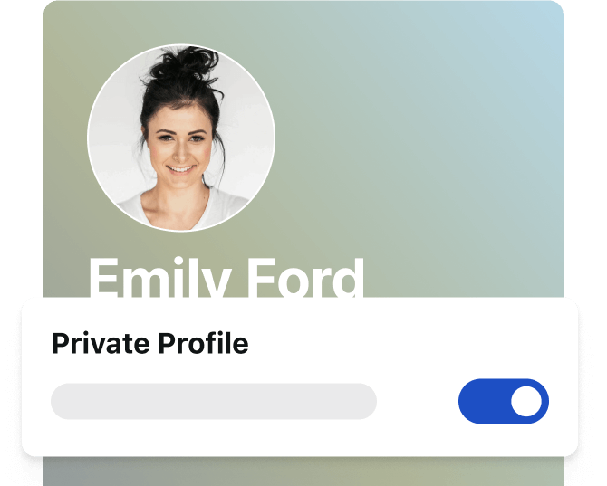 Privacy settings example